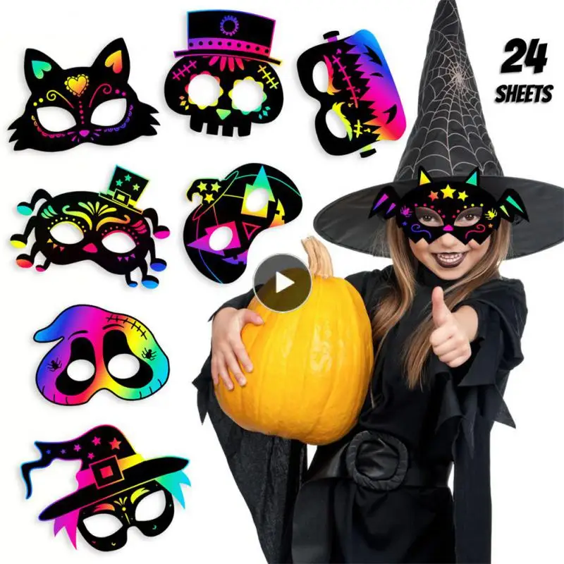 

Scratch Art Paper Colorful Graffiti Educational Toy Funny Drawing Toys Party Supplies Scratch Cards Easy To Use Black Coating