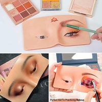 the perfect aid to practicing makeup silicone face eye makeup practice board pad silicone bionic skin for make up face eyelash