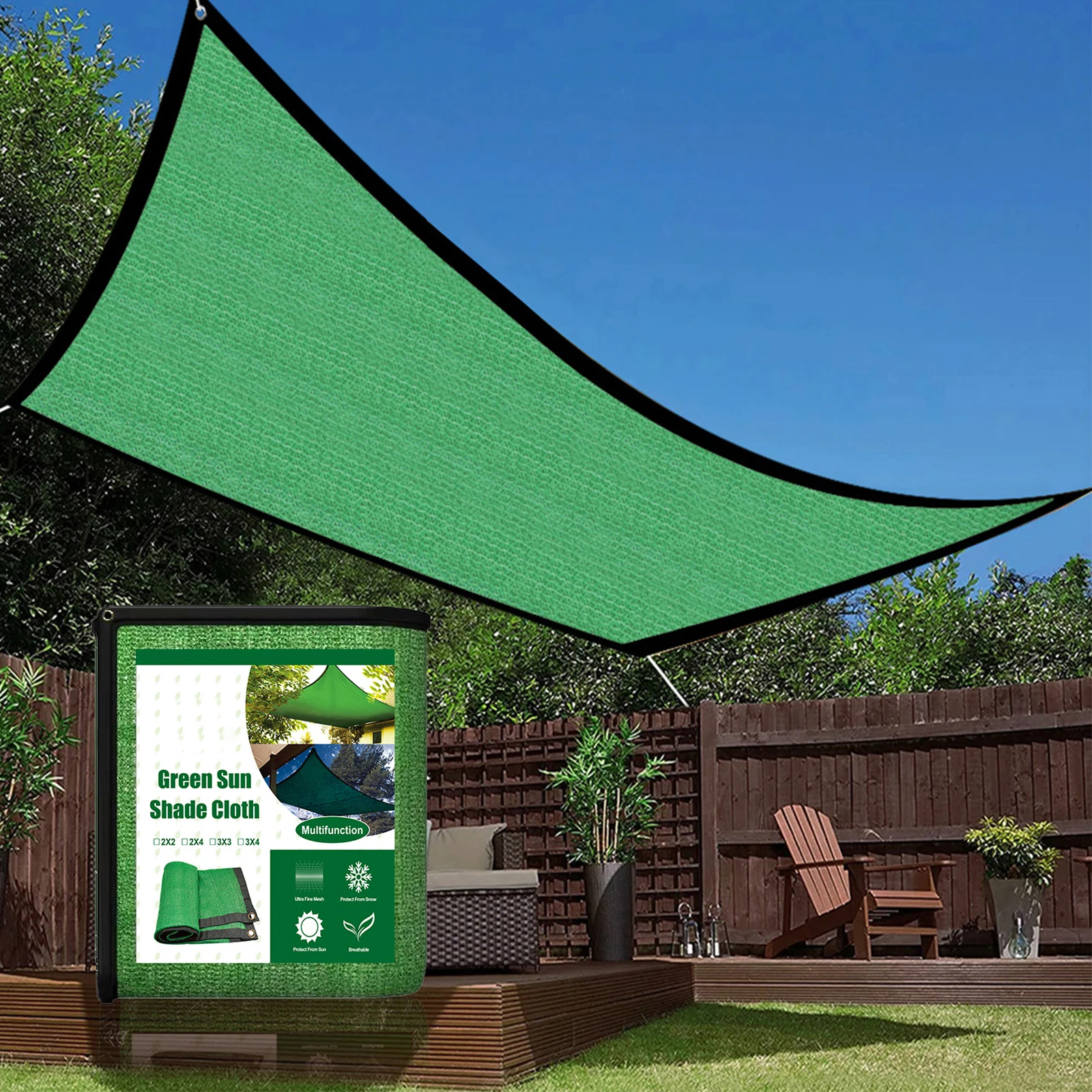 Купи Outdoor Camping Sunshade Tent with Reinforced Grommets Beach Shelter Sun Shade Mesh Cloth Privacy Screen Fabric Fence Shade net за 323 рублей в магазине AliExpress