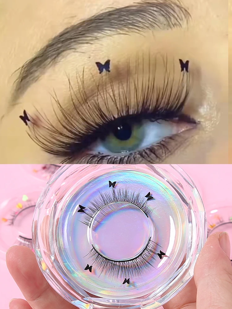 New Mink Hair ins Butterfly Eyelashes Handmade DIY Natural False Eyelashes Stage Performance Music Festival Beauty Tools