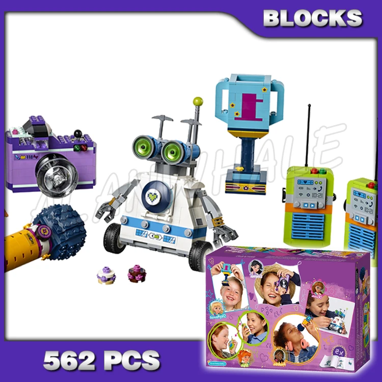 

562 шт., Детский конструктор «робот-рация» с микрофоном