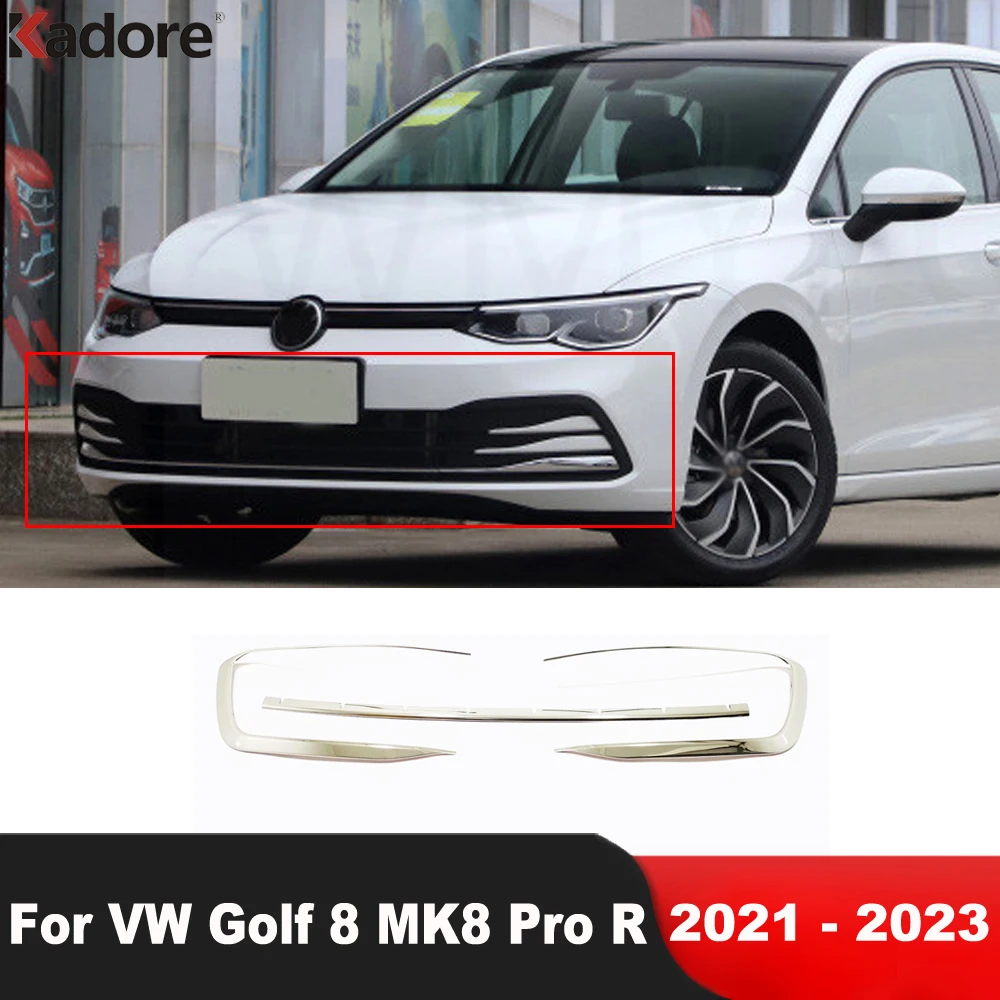 

Накладка на передний бампер автомобиля из нержавеющей стали для Volkswagen VW Golf 8 MK8 Pro R 2021 2022 2023
