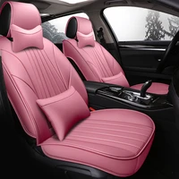 2021 brand new leather car seat cover for honda crz crv urv xrv hrv accord civic city luxury interior accessories cushion pink