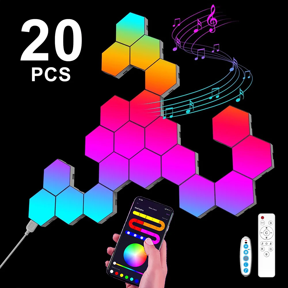 

Smart Hexagonal Wall Lamp TouCloud