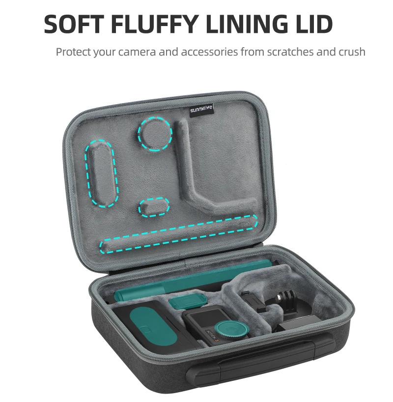 

Camera Handbag For Camera Portable Storage Bag Sunnylife Panoramic Camera Action Accessories Carrying Case Protection Box Mini