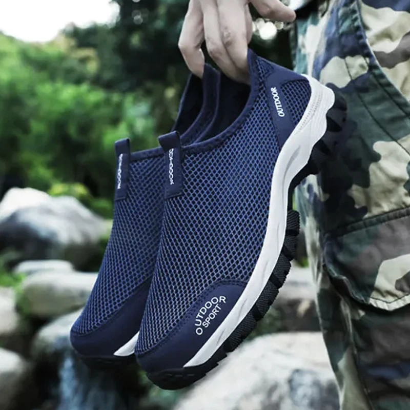 Men Outdoor Sports on Foot Wading Shoes Slip-on Comfortable Shoe Hikking Breathable Footwear Travel Camping Large Size39-48