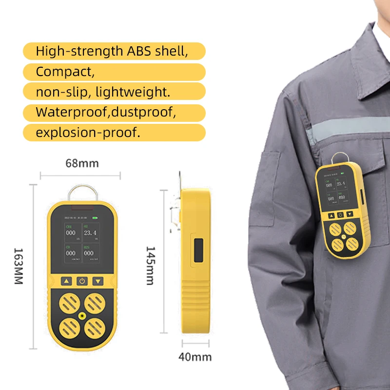 Портативный газовый тестер 4-в-1 — детектор фосфина сероводорода EX SO2 H2S O2