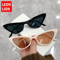 leonlion 2022 small cateye sunglasses women high quality eyewear womenmen retro glasses women mirror uv400 gafas de sol mujer