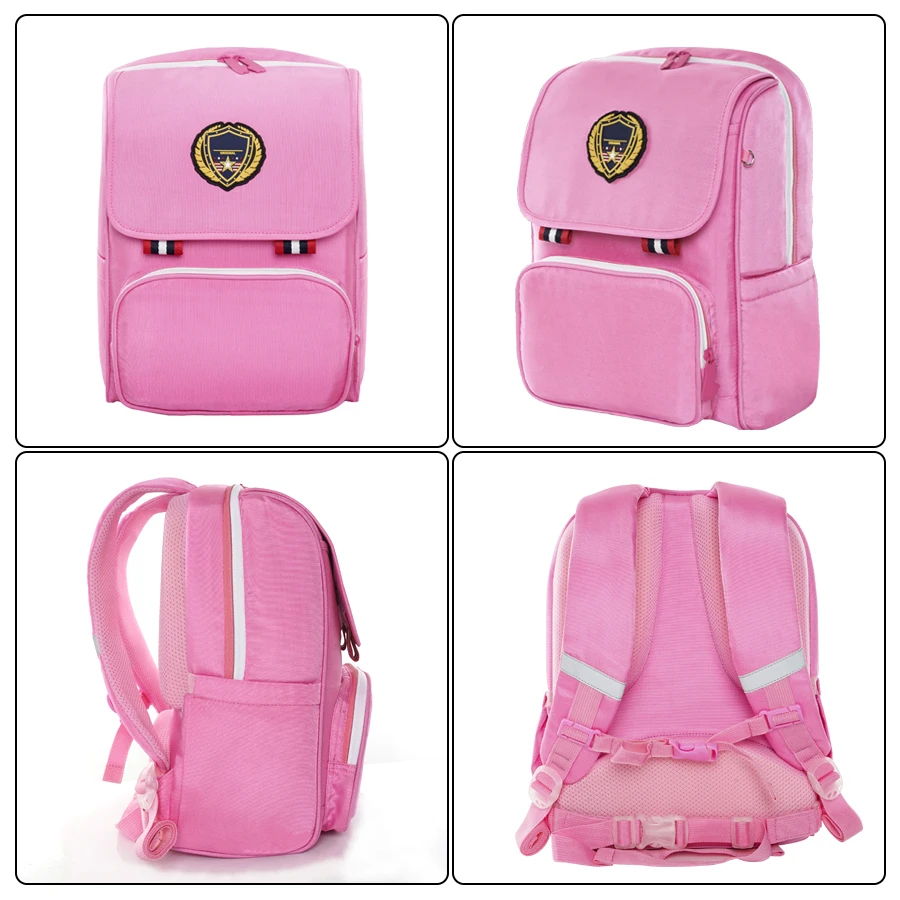 Children England Style Pink School Backpacks Kids Brand New 3D Orthopedic School Bags For Girls Primary Bagpack Mochila Escolar