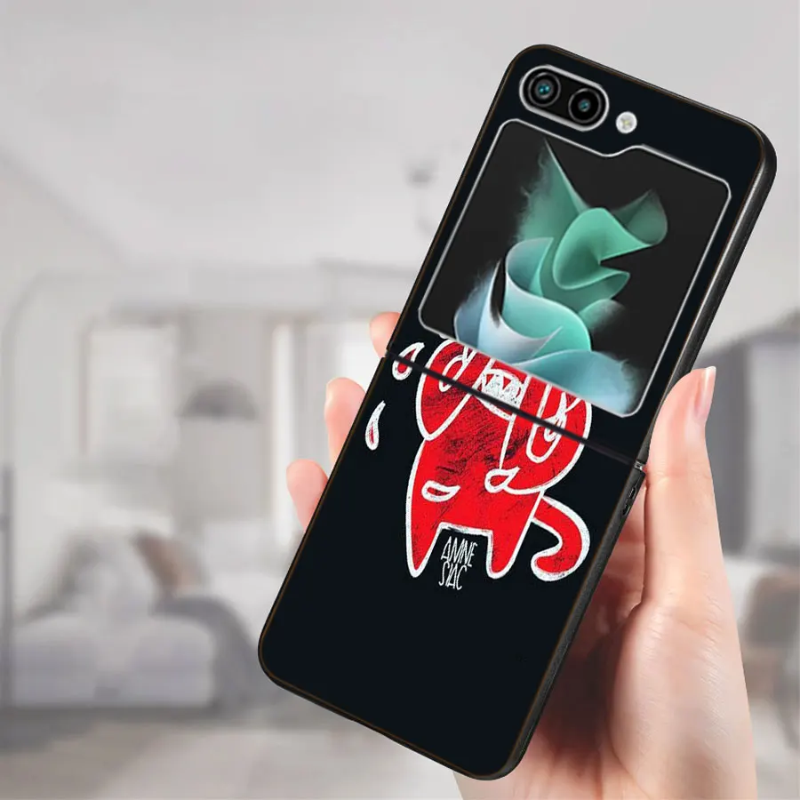 Прозрачный чехол Bnad R-радио для телефона Samsung Z Flip 5 4 3 Galaxy 6 5G противоударный