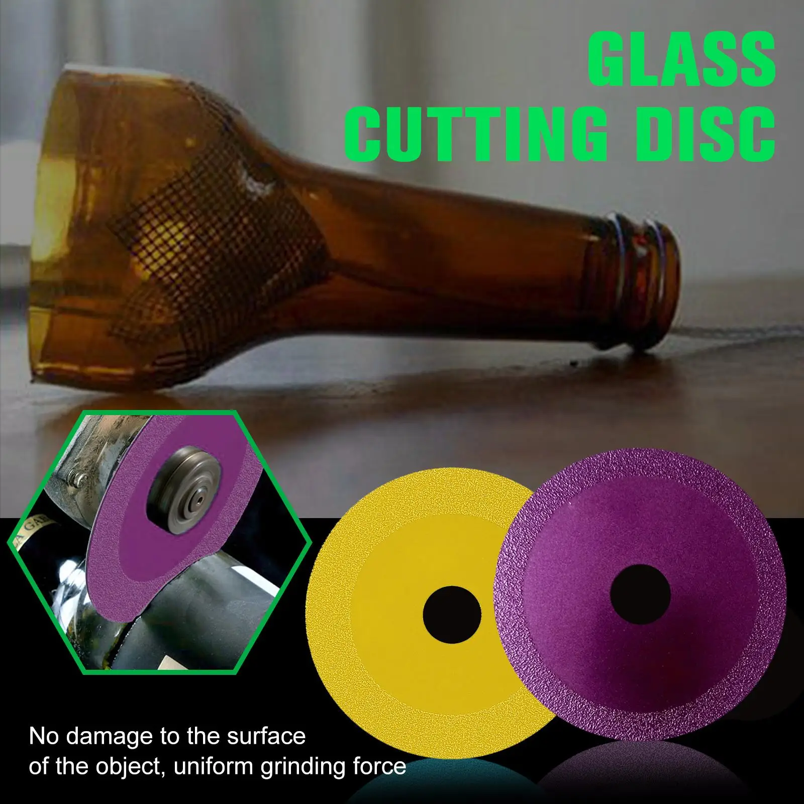 

Glass Cutting Disc Ceramic Crystal diamond jade wine bottle polishing 100mm ultra-thin saw blade cutting disk without chipping