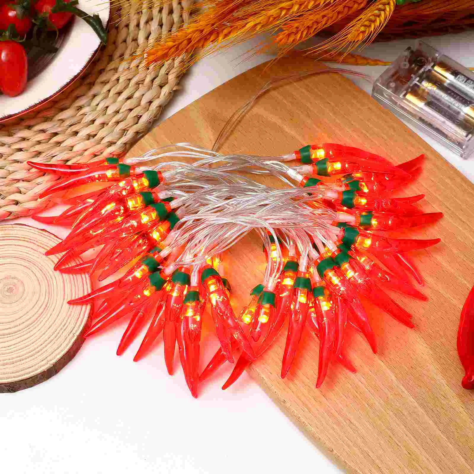 Christmas Decor Chili Pepper Ornament Lights Post Outdoors Indoor Operated
