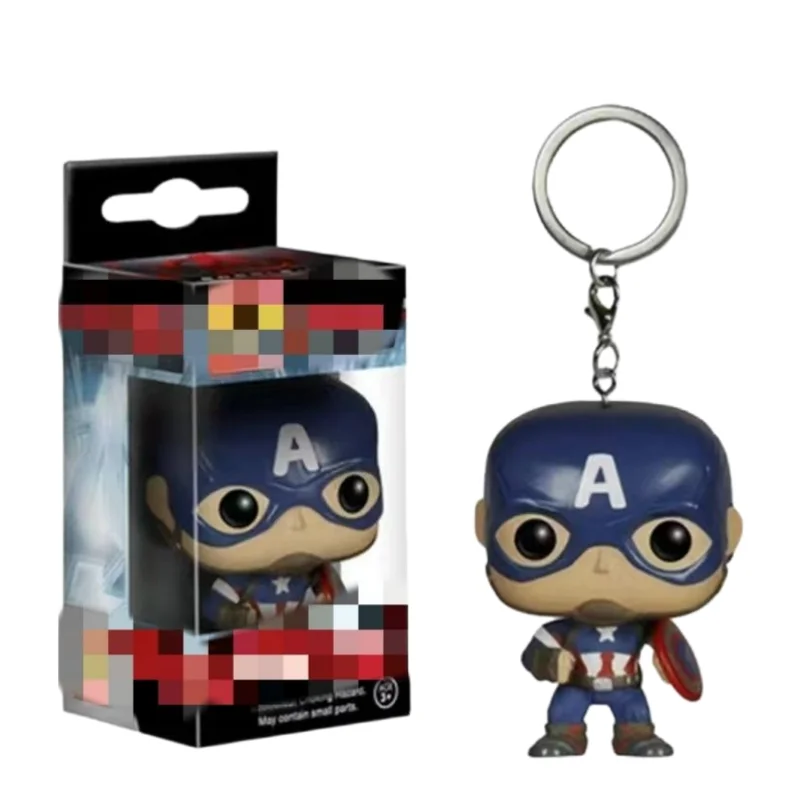 Marvel Avengers alliance peripheral key chain cartoon personality cute Spiderman black panther Iron Man backpack pendant gift