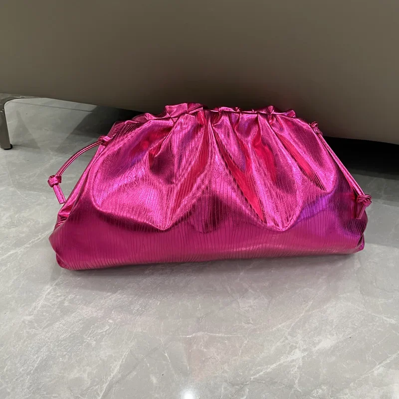 

Luxury Designer Rose Soft Cloud Bag Women's Handbag New In Dumpling Bag Lady Purse Large Capacity Crossbody Bag