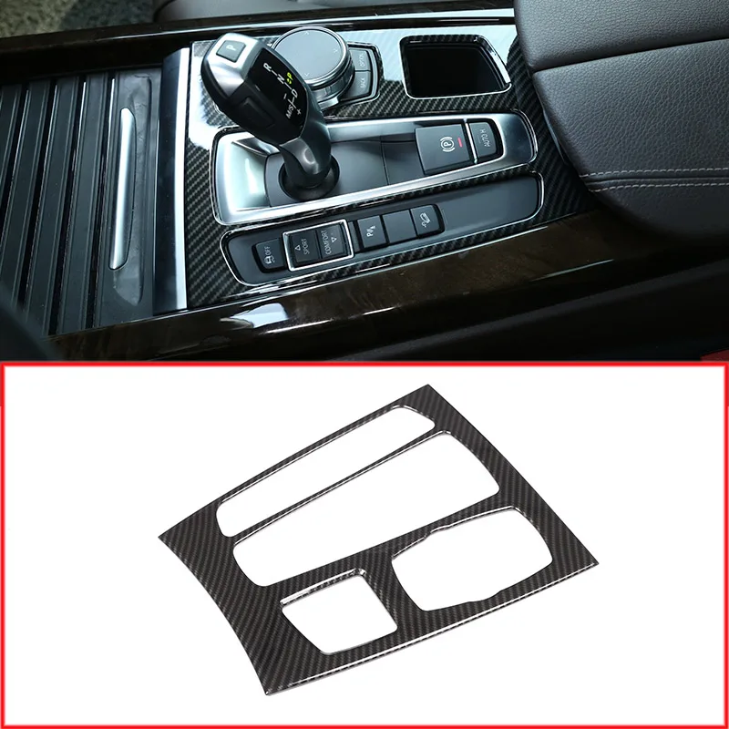 

Стильная центральная консоль из углеродного волокна, декоративная панель переключения передач, Накладка для BMW X5 X6 F15 F16 2014-2018, автомобильные аксессуары