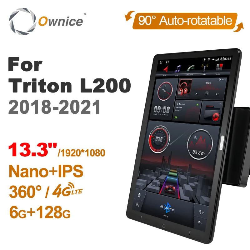 

Автомагнитола Ownice 1din для Mitsubishi Triton L200 2015-10,0, 2020 дюйма, 13,3*1920, 4G, LTE, Android 1080