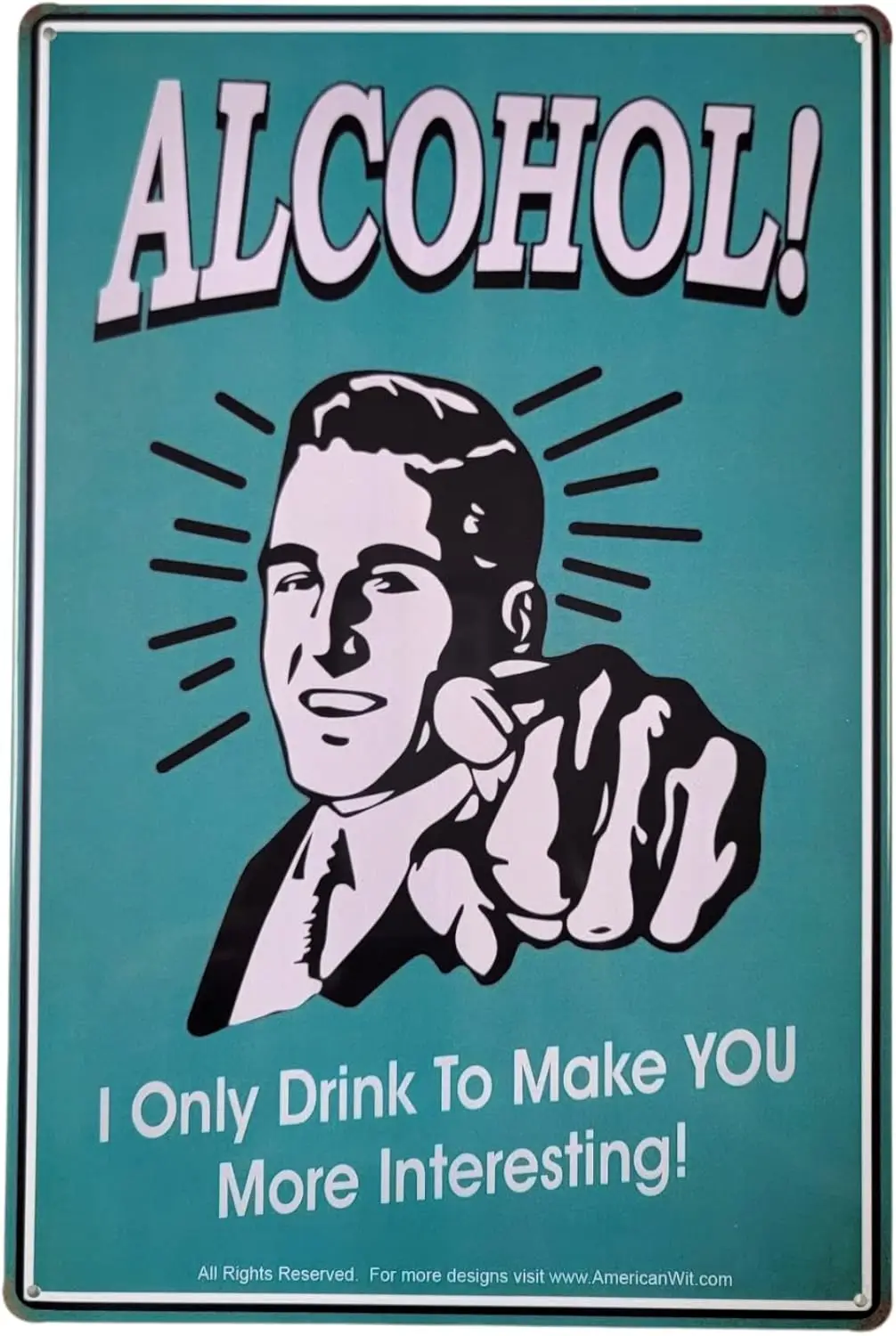 8 x 12 дюймов Metl Tn Funny Br Sgn Wll Decor Plque Плакат (&quotLCOHOL только для Mke You More nterestng) Rustc Vntge Ru