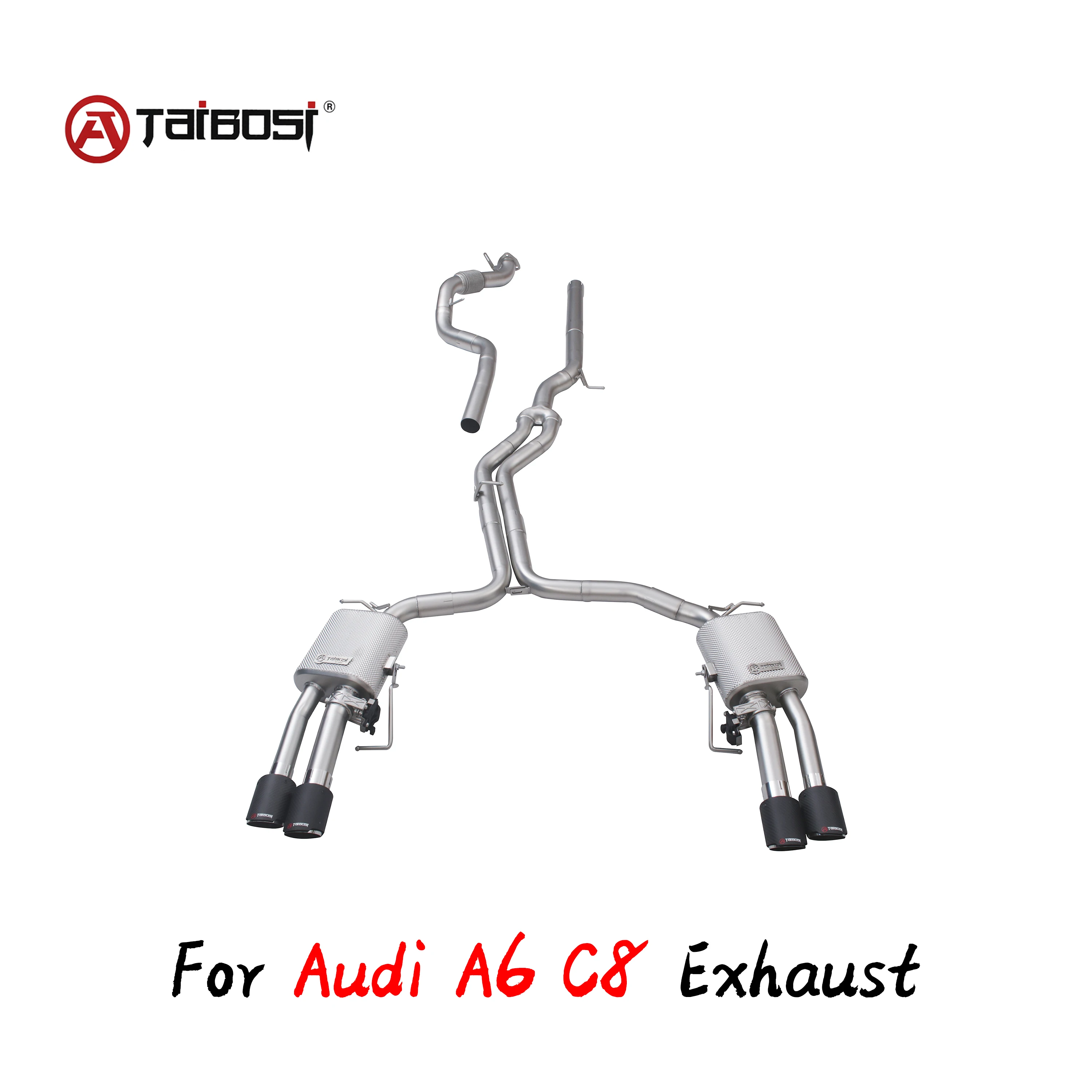 

For Audi A6 C8 4WD 2.0T Exhaust Catback Pipe Taibosi Performance Electric Valve Remote Control Car Muffler Cutout Accessories