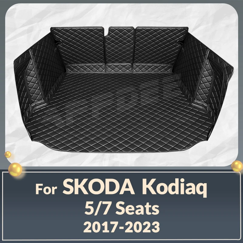 Автомобильный коврик для багажника с полным покрытием SKODA Kodiaq 7-Seat 2017-2023 22 21 20 19 18
