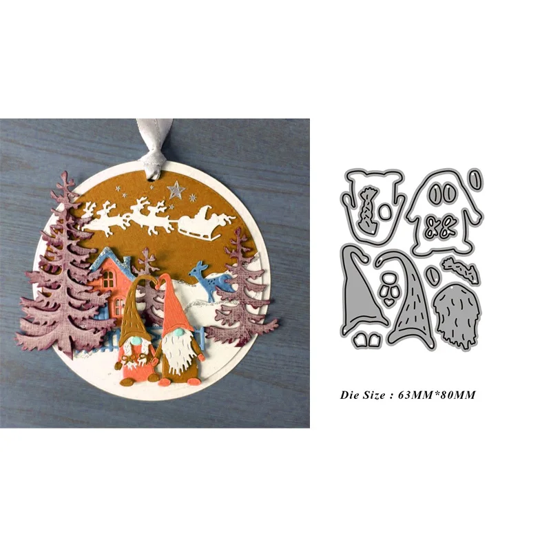 

Gnome Faceless Doll Dies Scrapbooking New Arrival 2023 Metal Cutting Dies Christmas Card Making Supplies Stencils For Decoration