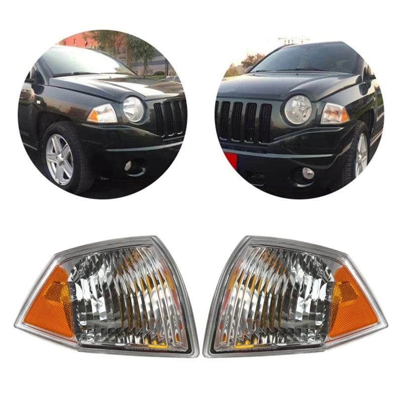 

Автомобильный передний левый правый боковой углосветильник свет указатель поворота световой индикатор оболочка для Jeep Compass 2007-2010