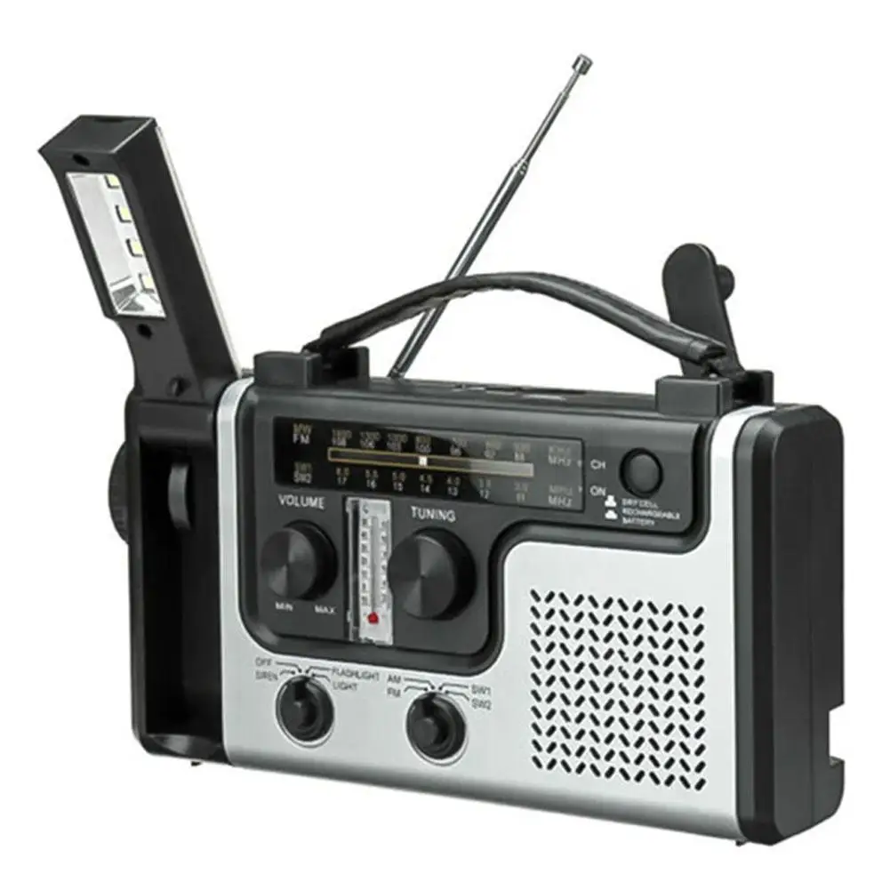Многополосный Am/fm/sw ручной перезаряжаемый Электрический светильник на солнечной