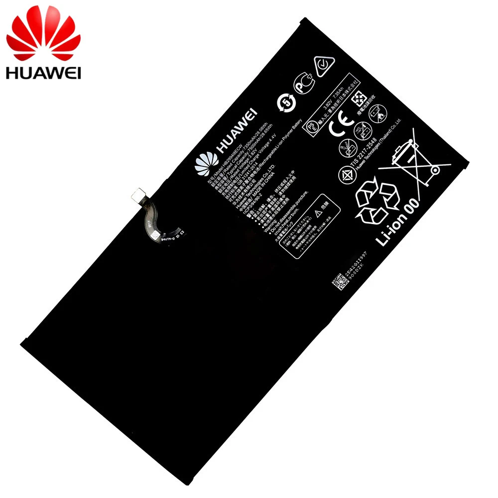 original replacement 7500mah battery hb299418ecw for huawei mediapad m5 cmr w19 cmr al09 bah2 l09 genuine phone batterykits free global shipping