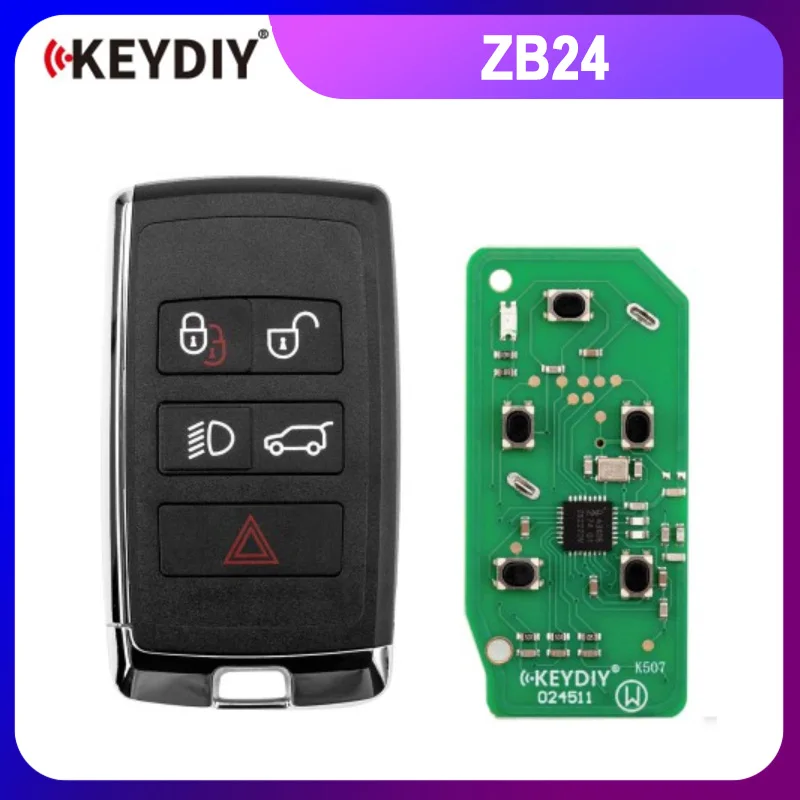 Фото Универсальный смарт-ключ KEYDIY KD ZB24-5 с 4+1 кнопками, совместимый с Land Rover №1