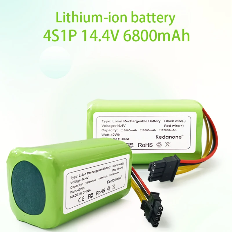 

18650 4S1P новый обновленный робот-очиститель 14,4 В 6800 мАч литиевая батарея встроенная BMS для робота-очистителя литий-ионная аккумуляторная бата...
