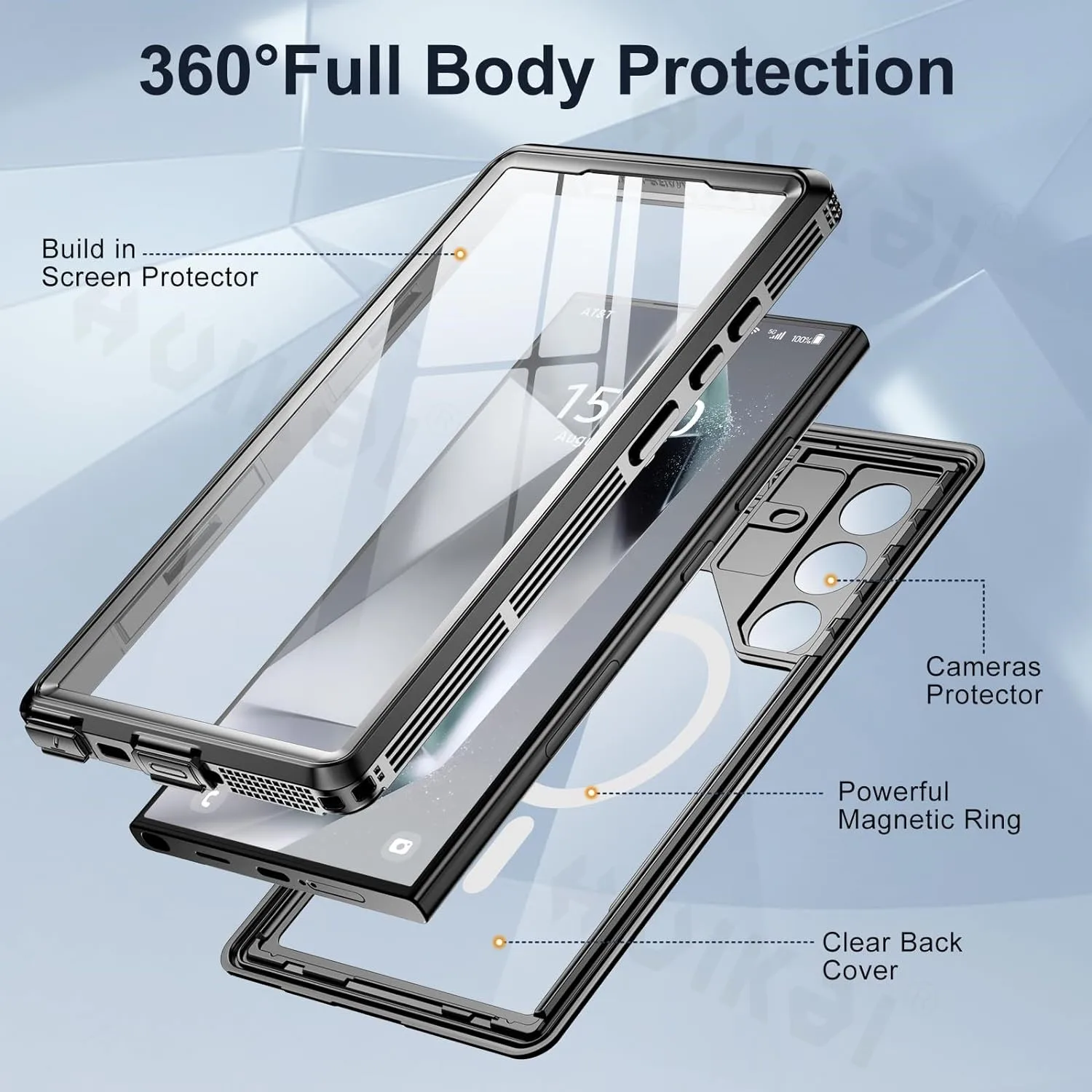 Водонепроницаемый пылезащитный ультразащитный чехол для Samsung Galaxy S24 от Huikai