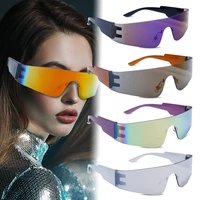 2022 new outdoor sports goggle women men punk cycling glasses steampunk sport sunglasses woman fashion riding goggles frameless