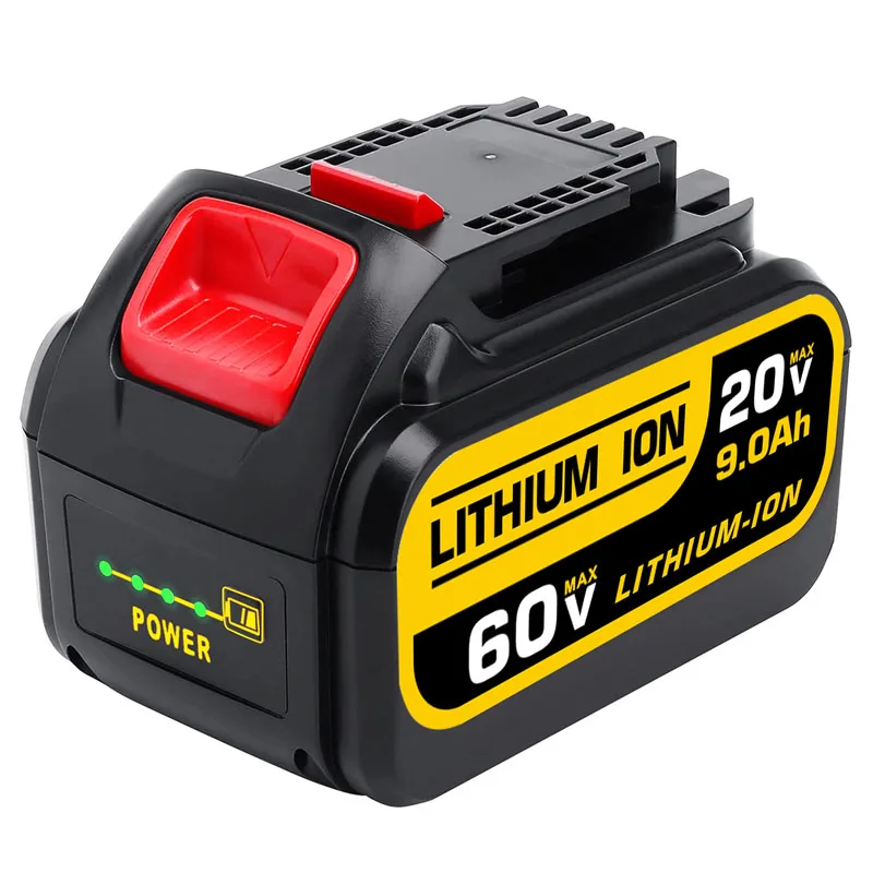 

9Ah 20V 60V MAX Replacement Battery for Dewalt 120V DCB606 DCB609 DCB205 DCB204 DCB206 DCB209 Power Tools Lithium Ion Batteries