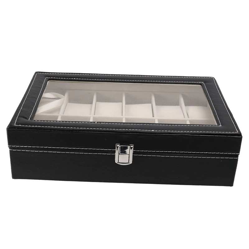 

12 Grid Watch Display Case Wrist Watch Storage Box Jewelry Storage Organizer