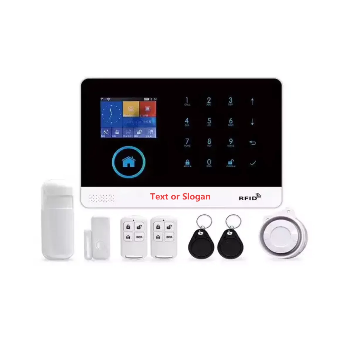 beauty host ios/ android wifi 4g pstn domotic a-l-a-r-m system for apartment,company,factory