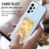 card transparent cell phone case for samsung galaxy a13 a23 a50 a50s a30s m23 m33 m53 celular original new silicone wallet cover