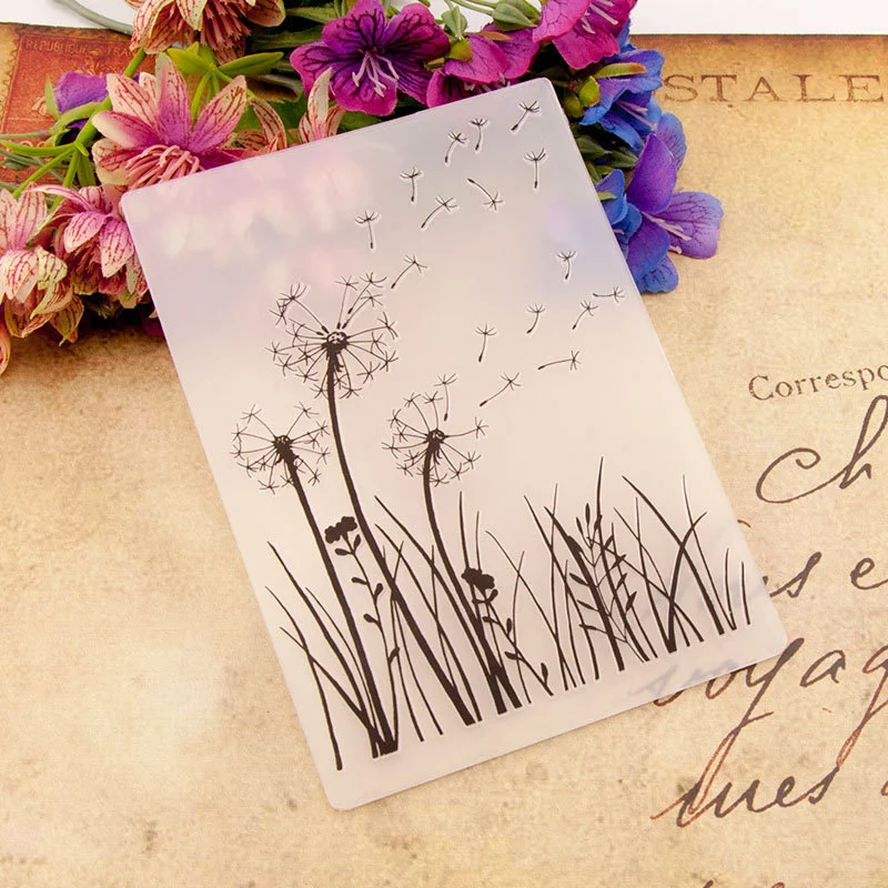 

Dandelion Embossing Folder Plastic Embossing Design for Paper Card Making Embossing Scrapbooking DIY Craft Decoration 2023 New