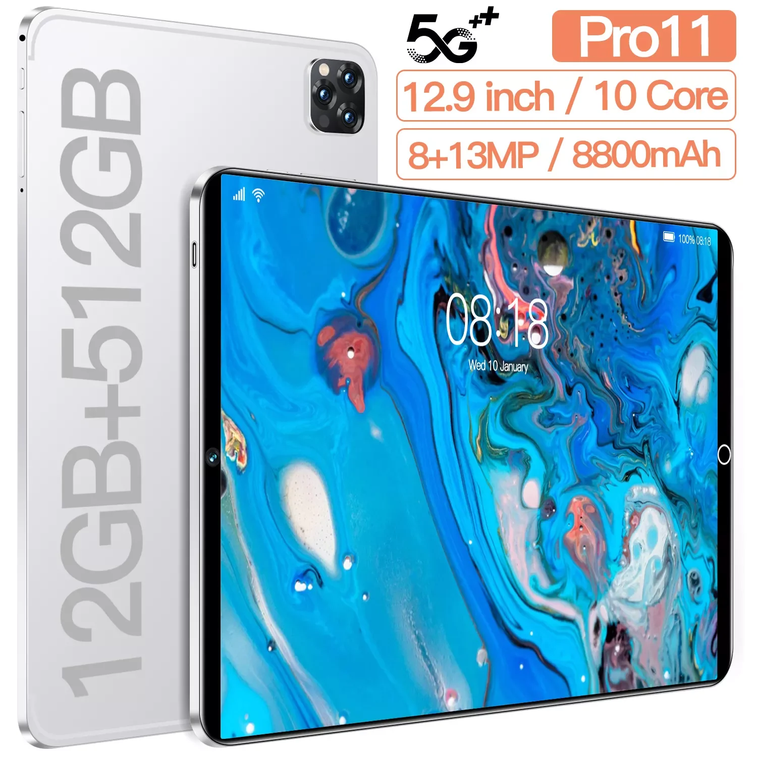 

Планшет P11 pro, 12,9 дюйма, Full HD, Android 10, две Sim-карты, 8800 мАч