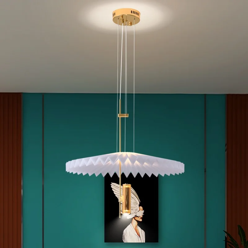 

Nordic Bar Restaurant Pendant Lamp Simple Modern Living Room Bedroom Light Creative Personality Flying Saucer Shaped Dining Room