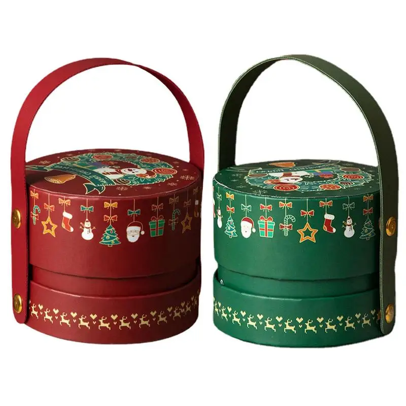 For Christmas Treat Storage Decoration Box Smooth Texture Christmas Treat Box For Cookies Sweets Cakes And Gifts