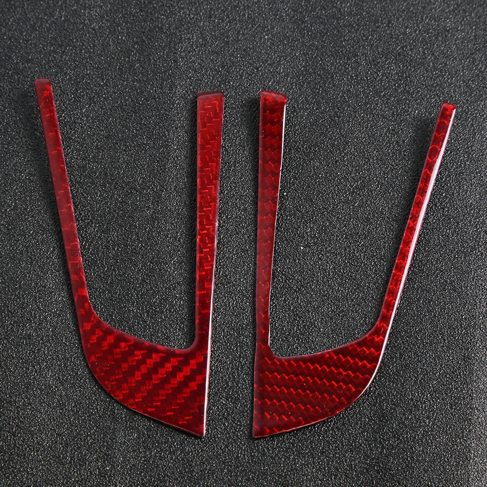 2 шт. Углеродное волокно накладка на пуговицу рулевого колеса внутренняя крышка