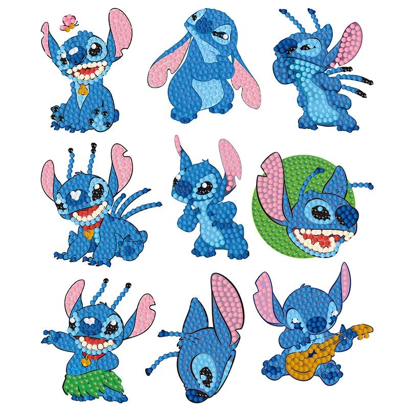 

Disney Cartoon DIY Diamond Painting Stickers Kits for Kids 5D Diamond Art Diamond Mosaic Stickers by Numbers Kits for Children
