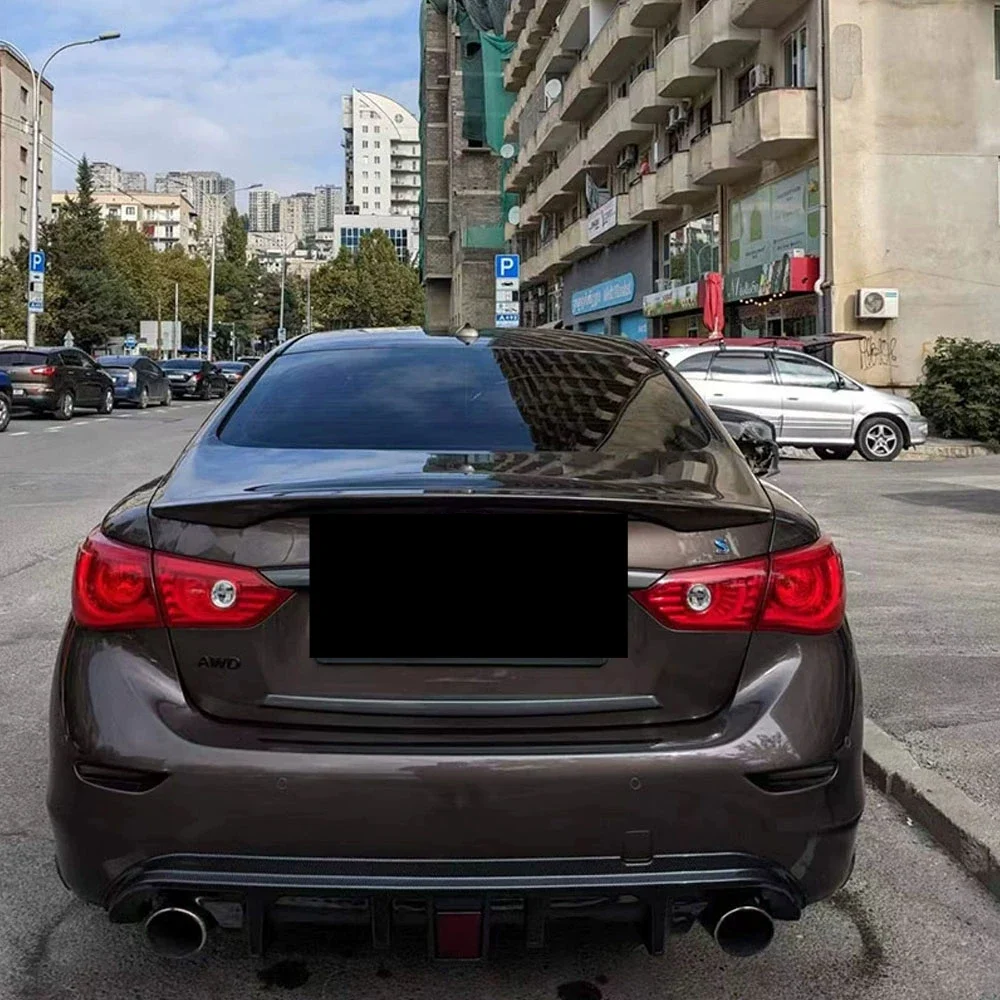 Фото 2014-2022 автомобильный задний бампер, диффузор для Infiniti Q50 Q50L, нижний спойлер, защитная крышка, тюнинг, ремонт, комплект кузова №2