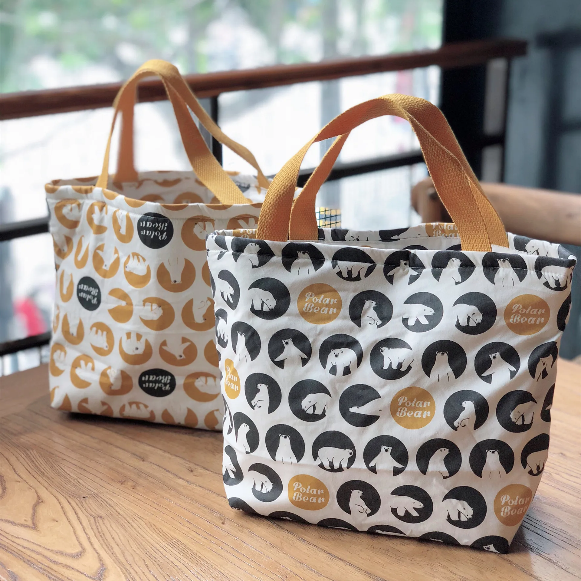 

Insulated Teenager Recycled Cotton Cloth Cute Lunch Top-handle Tote Bag Female Mum Casual Fabric Diaper Grocery Everyday Handbag