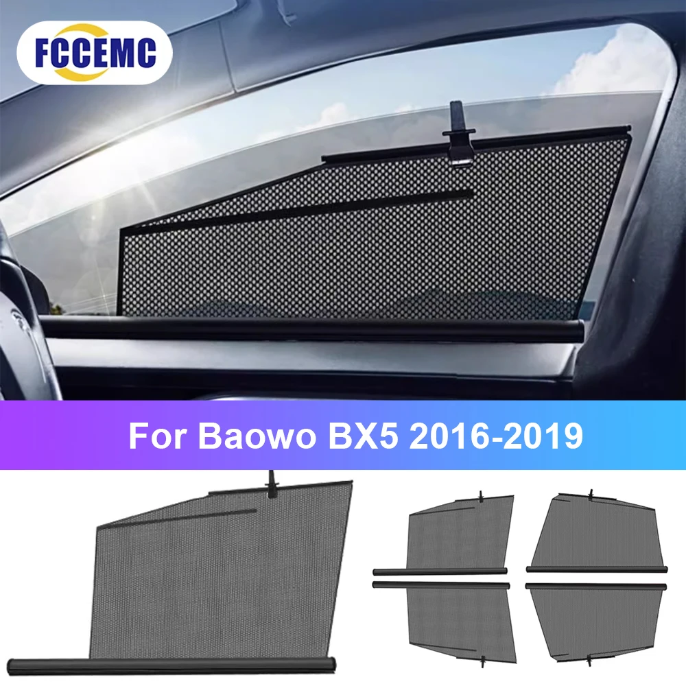 Car Lifting Window Sunshade For Baowo BX5 SunShade Front Rear Sun protection Parts ﻿