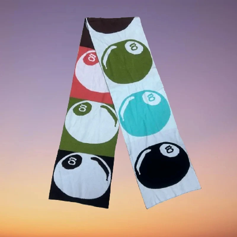 Модный и креативный Готический теплый вязаный женский шарф мужской зимний Y2K