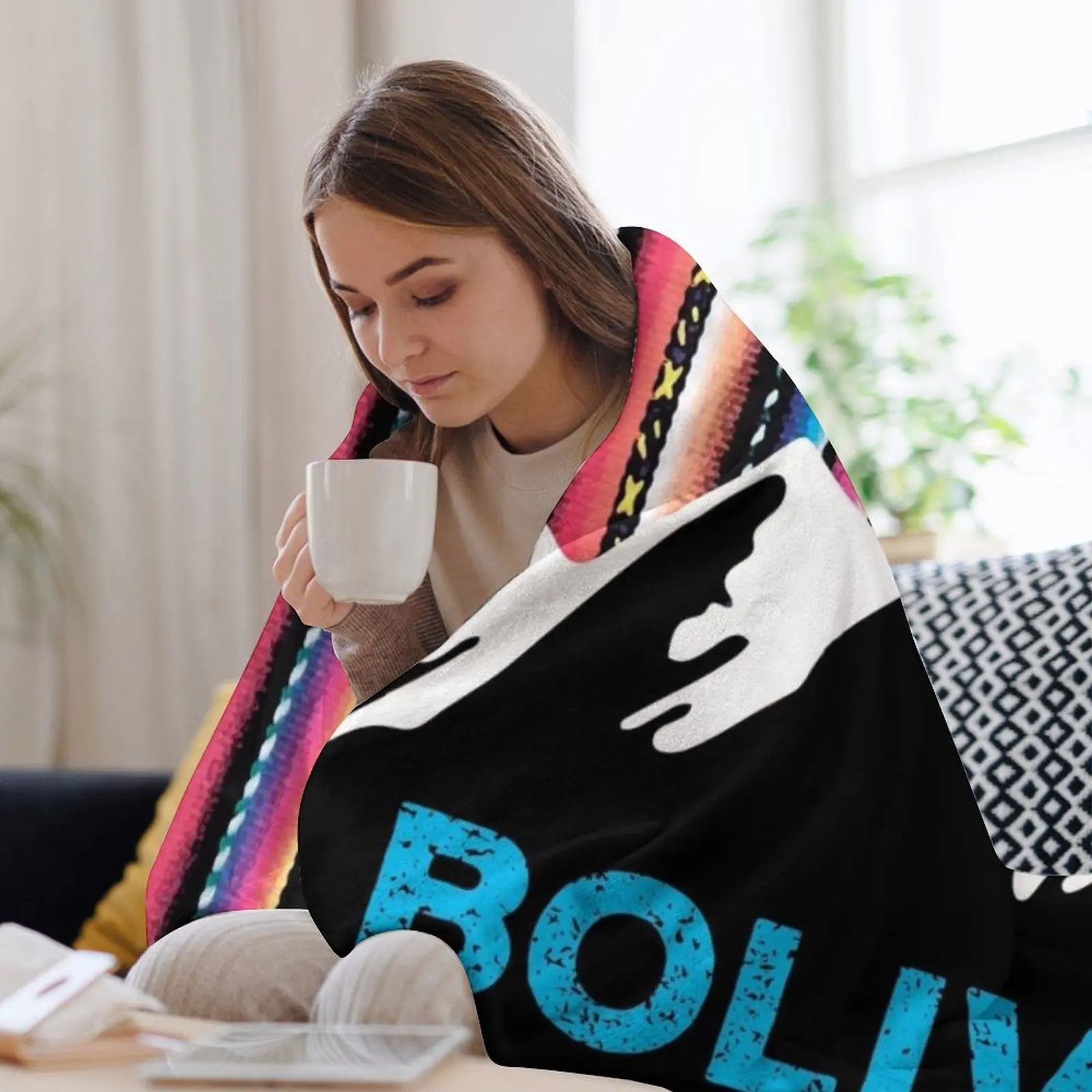 Andean Bolivian горы и разноцветное небо Агуио Одеяло