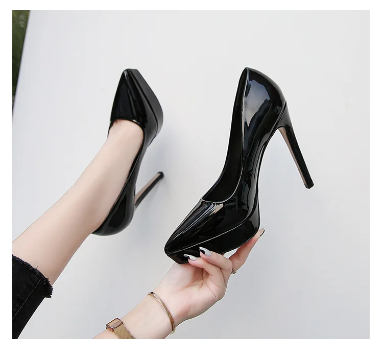 Women Work Stiletto High Heels Pumps Large Size 35-46 Pointed Toe Catwalk Fashion Shoes Occupation Design Pumps