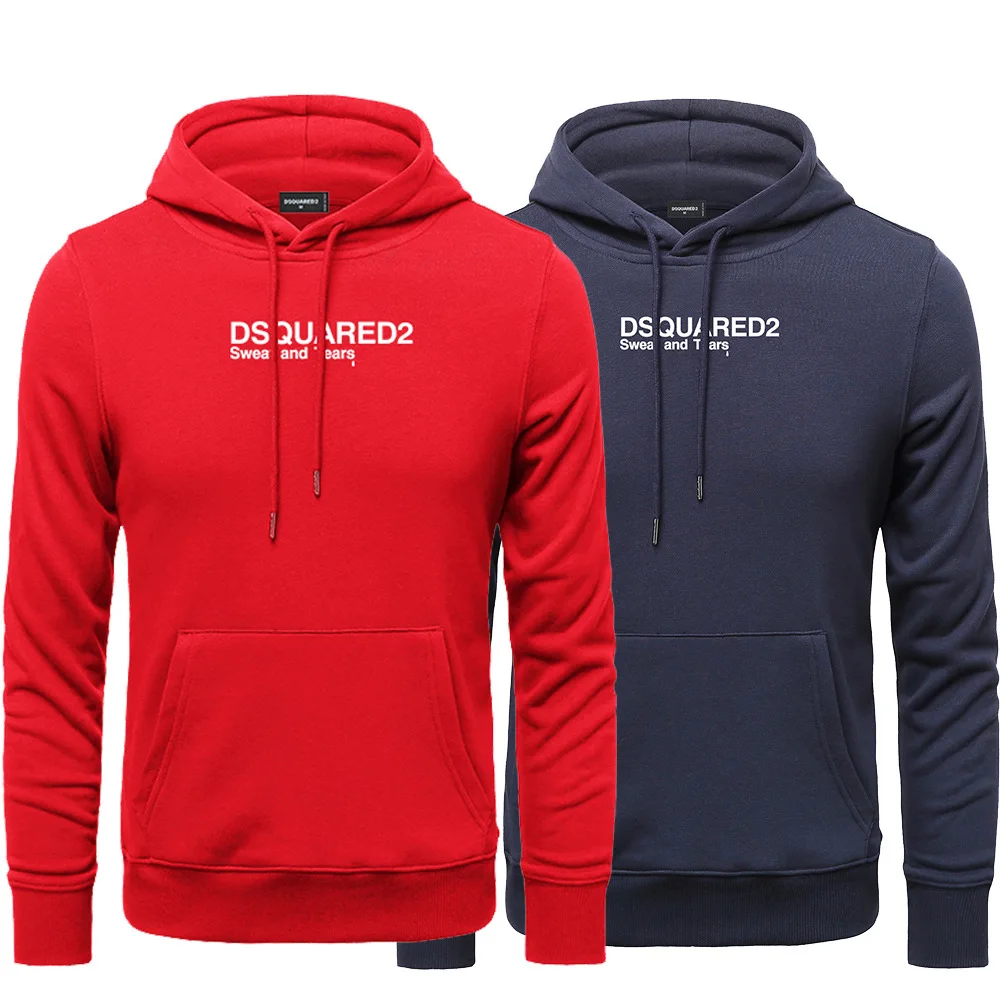 

Мужские толстовки с капюшоном Dsquared2, пуловеры, толстовки итальянского бренда, спортивные костюмы, повседневные толстовки с надписью для муж...