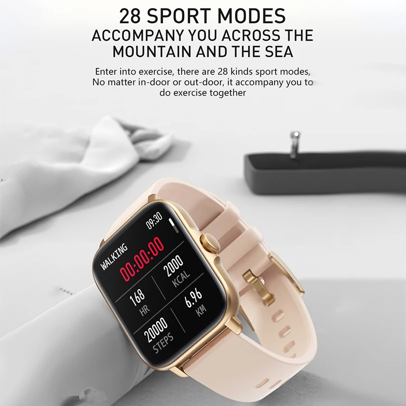 Умные часы MAFAM для мужчин и женщин водонепроницаемые умные с сенсорным экраном 1 7