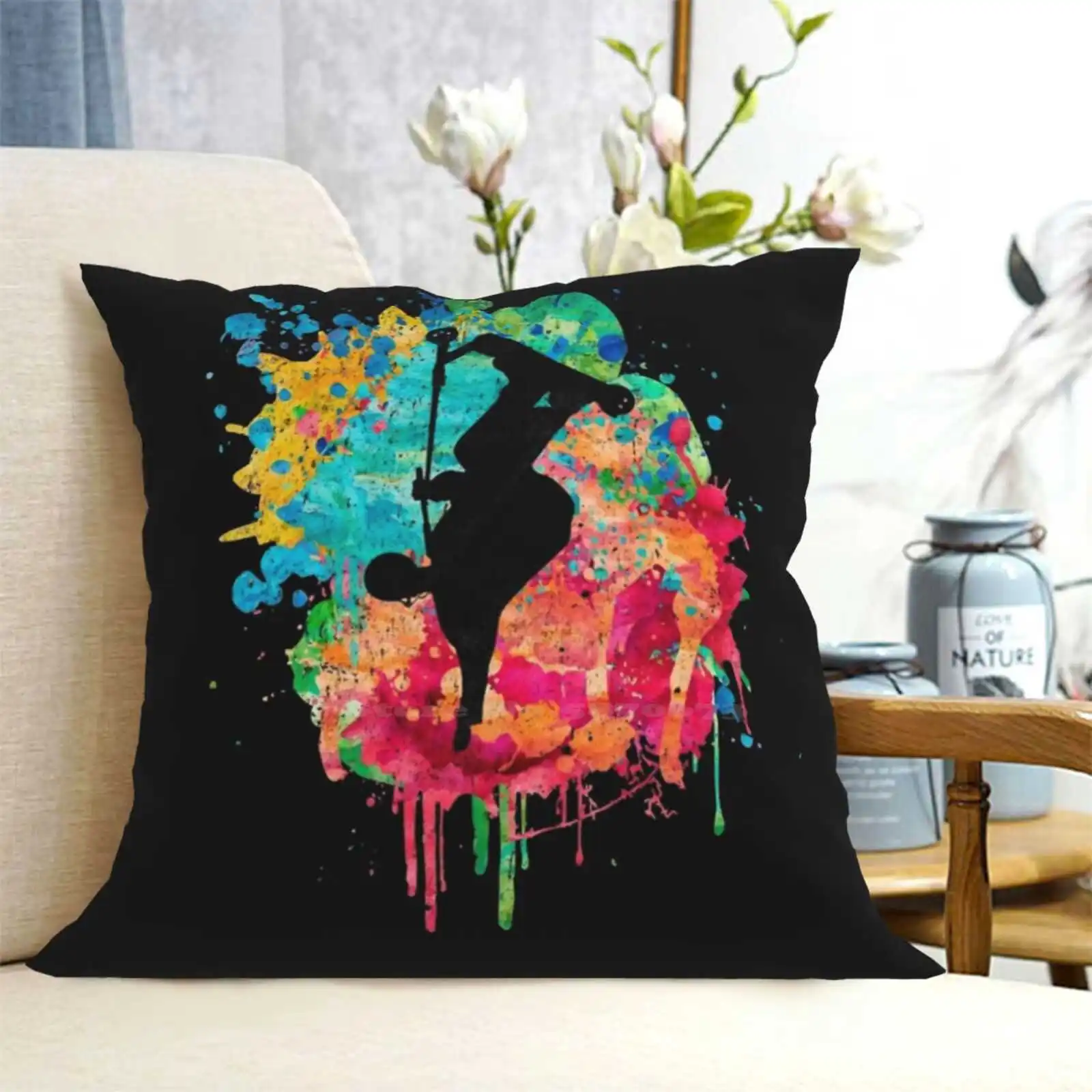 Трюковый скутер кикскутер скейт трюки диванная подушка наволочка трюковый